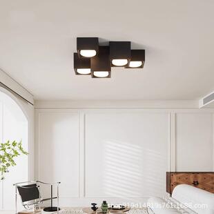 无主灯客厅照明大厅吸顶灯极简客厅灯2022新款流行明装筒灯斗胆灯