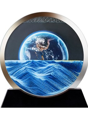 源头厂家网红爆款跨境创意3D双面镜流沙画摆件背景工艺品镜边礼品