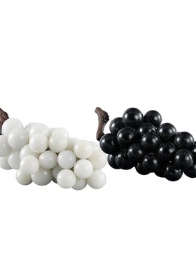 现代简约欧式白色大理石创意葡萄摆件样板房售楼处软装饰品摆设