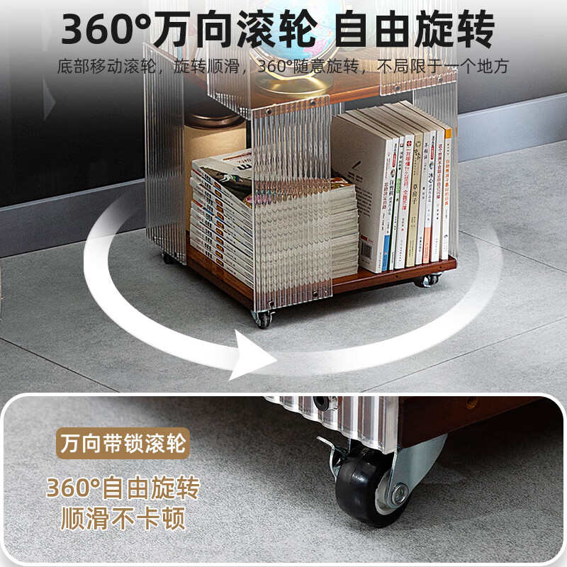 子展示架家用书架架旋转落地物实儿童书柜储物柜置架立简易客厅