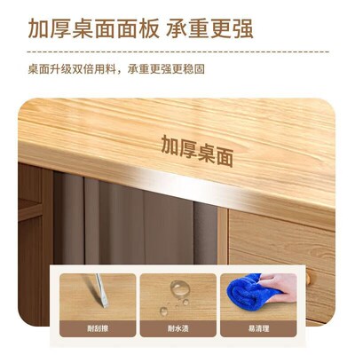 家用转角书桌书架一体靠墙写字桌卧室学习桌书柜组合电脑桌子1.2m
