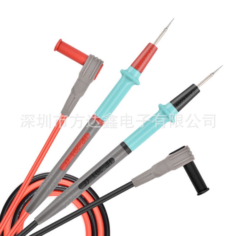 万用表表笔钢针特尖加硬头1000V20A硅胶线防冻耐高温表笔测试夹线