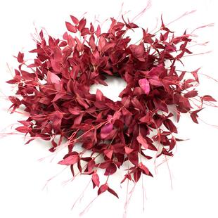 仿真花环门环门饰美式装花柳叶花环挂件装饰门环草环