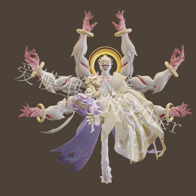 王者荣耀孙悟空无双无相高精度3d模型blender\obj\fbx多姿态可选