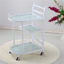 美容院小推车小气泡置物架理发专用美发美甲火罐纹绣工具玻璃推车