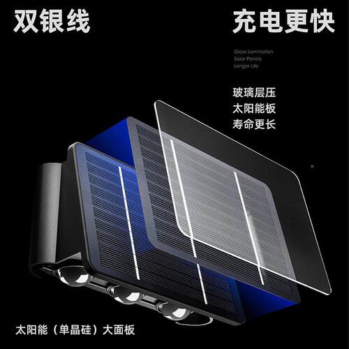 太阳能洗墙灯别墅庭院外户节氛围灯上灯下发576光led能防水照明壁
