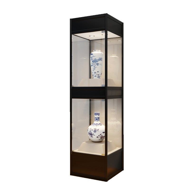 博物馆古董展示柜文物字画收藏品玉瓷器木质展览台珠宝玻璃柜定制