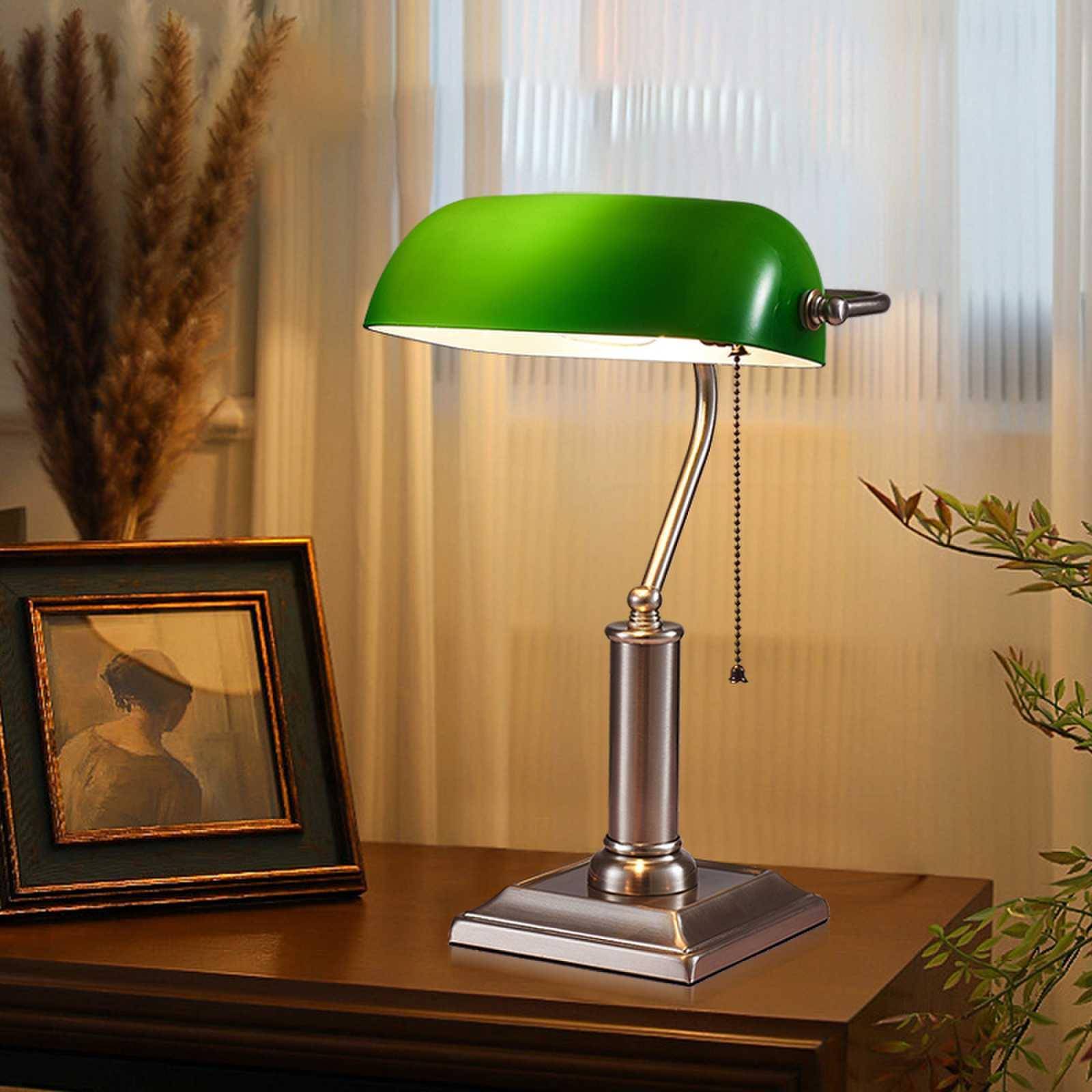 古典护眼美式银行灯可调节家用书房学习灯书桌卧室床头灯可调光