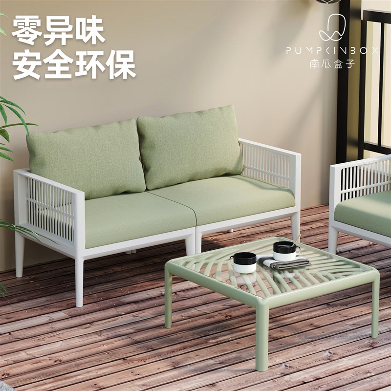 户外沙发组合室外别墅庭院露台花园单人沙发椅休闲酒店休息区茶几