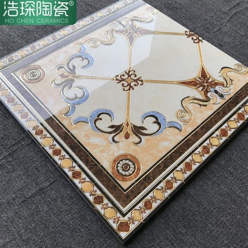 拼花瓷砖欧式客厅地板砖p800x800拼花图入户过道走廊抛晶拼花地砖