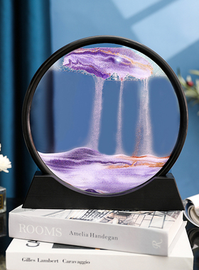 创意流沙画摆件家居客厅卧室电视柜办公室沙漏轻奢高档艺术装饰品