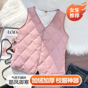 冬季 坎肩百搭马夹 羽绒棉内穿马甲女背心校服神器贴身保暖内胆修身