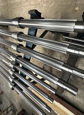 不锈钢316L花键轴42crmo大型机械传动非标齿轮轴8齿矩形花键轴