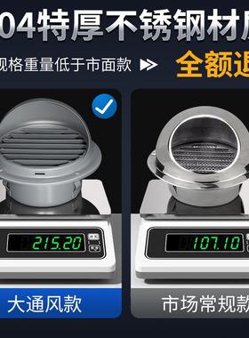 黑色排气扇外墙罩防雨排风出风口通风口盖罩透气帽304不锈钢风帽