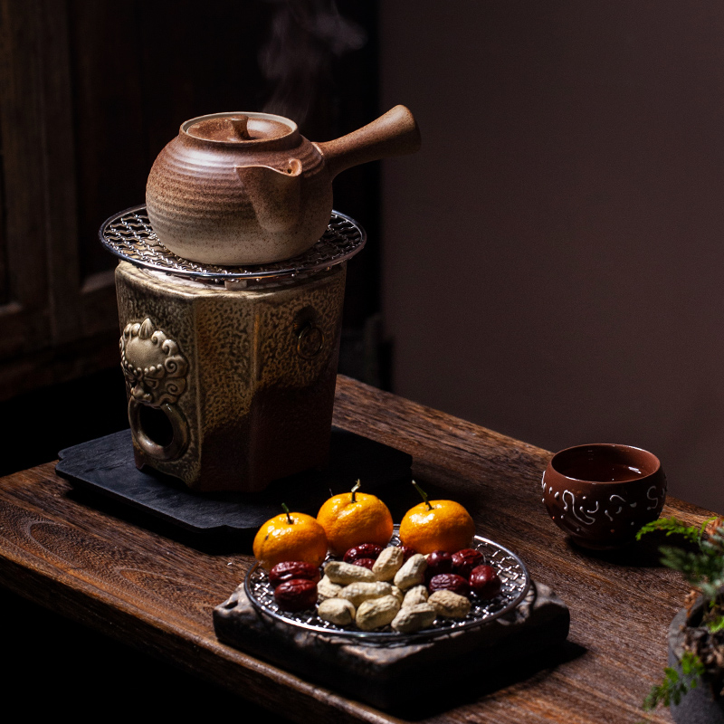 围炉煮茶炭火炉煮茶神器耐高温陶瓷煮茶壶大容量室内户外炭烧炉