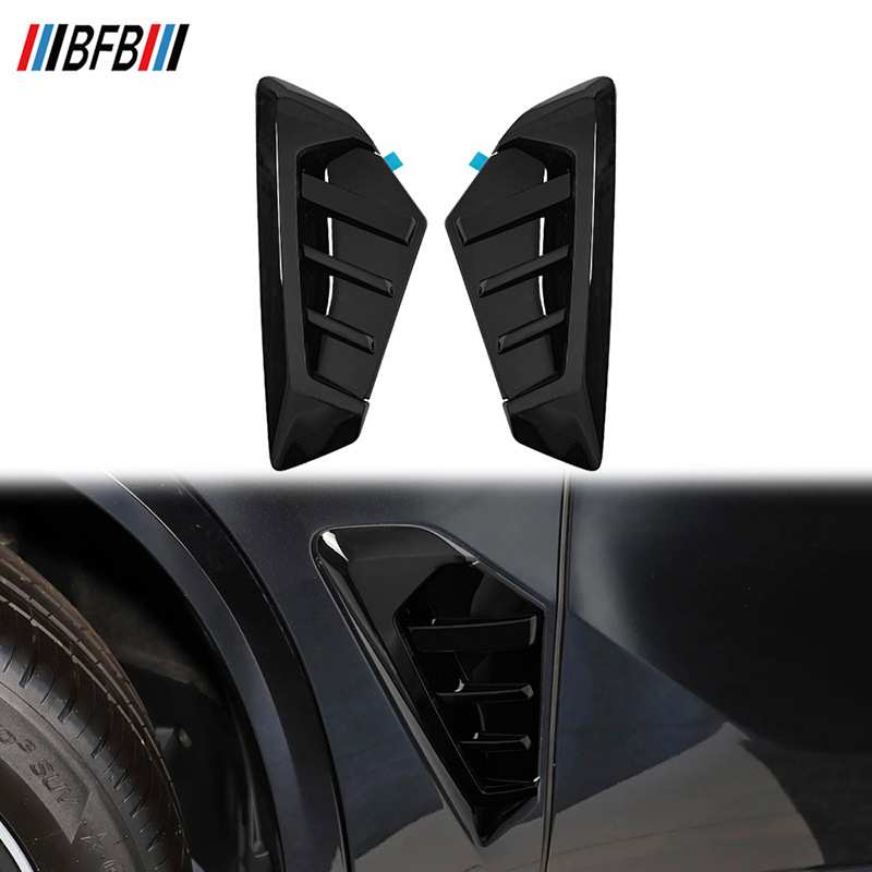适用23-25款宝马X5M F95叶子板侧风口 ABS亮黑翼子板侧风口鲨鱼鳃