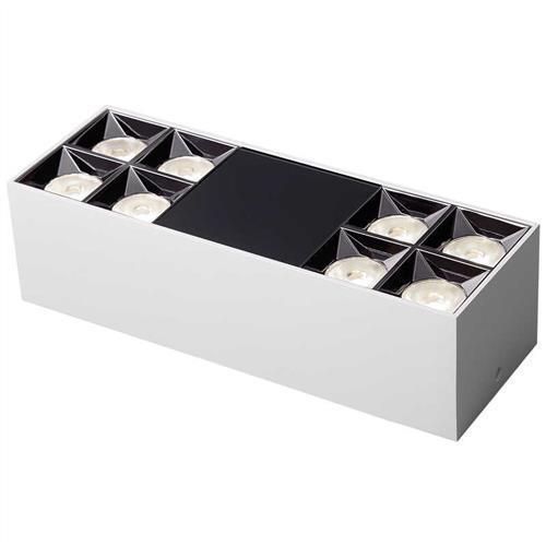 明装射灯客厅无主灯照明长方形四头盒子灯吸顶筒灯天花射灯斗胆灯