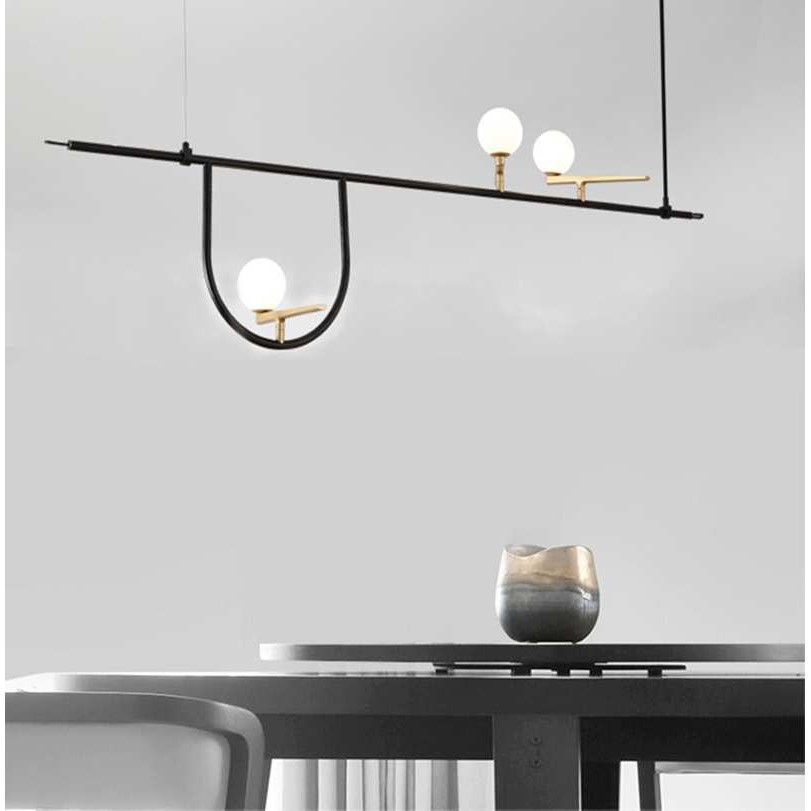 北欧极简线条小鸟灯具现代创意吧台餐厅书房茶几设计师款异形吊灯