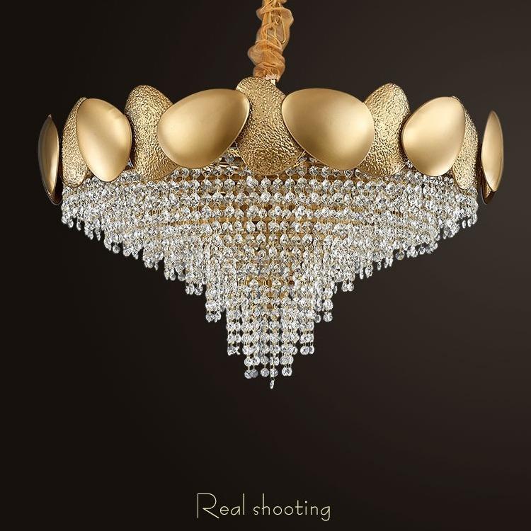 后现代吊灯奢华别墅水晶餐厅灯北欧不锈钢个性简约新款轻奢客厅灯