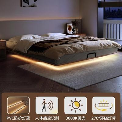 【折扣价】胡桃木实木床中式无床头悬浮床纯实木床榫卯结构全实木