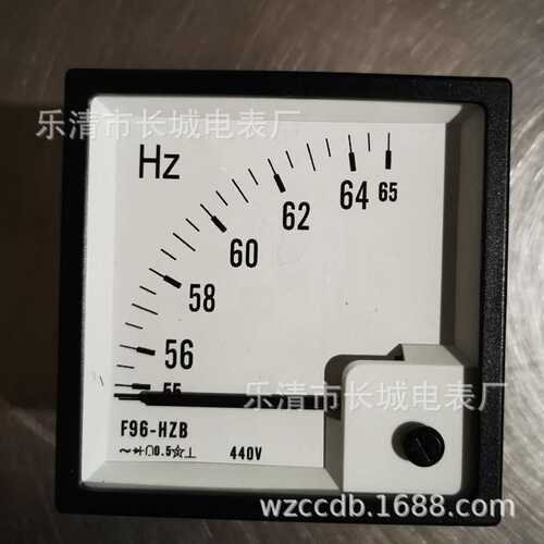 长城电表厂 F96-HZB 45-65HZ 415V 交流频率表 90度