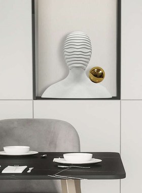 半身人像雕塑抽象人物摆件艺术头像摆设售楼处样板房客厅艺术品