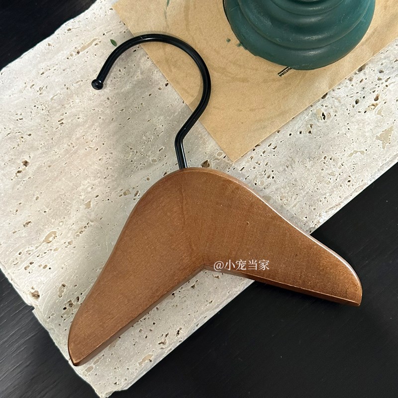 榉木宠物衣架迷你防滑中古衣架现货秒发网红同款宠物店服饰小衣架