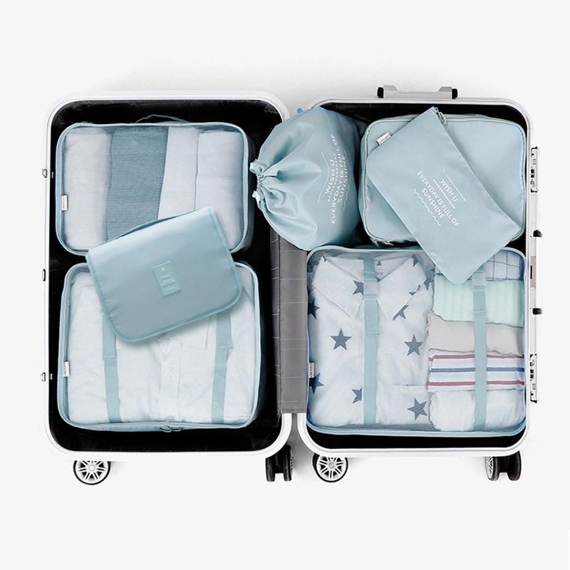 7PCS Compression Packing Cubes Travel Luggage Organizer bag