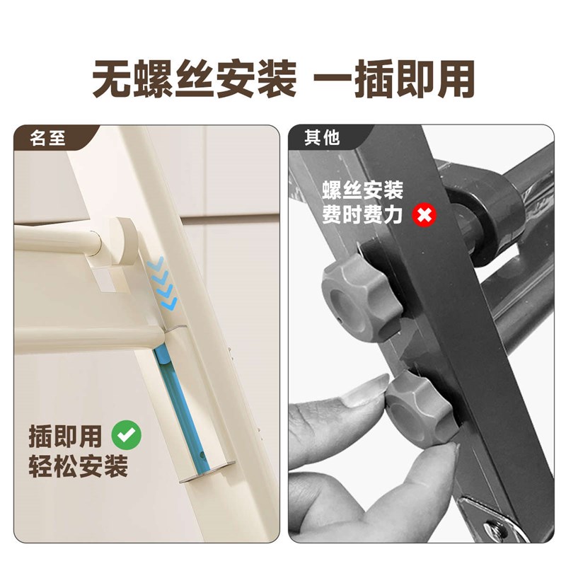 折叠挂衣架落地卧室加厚加粗强承重不占空间飘窗晾衣架晒被子神器