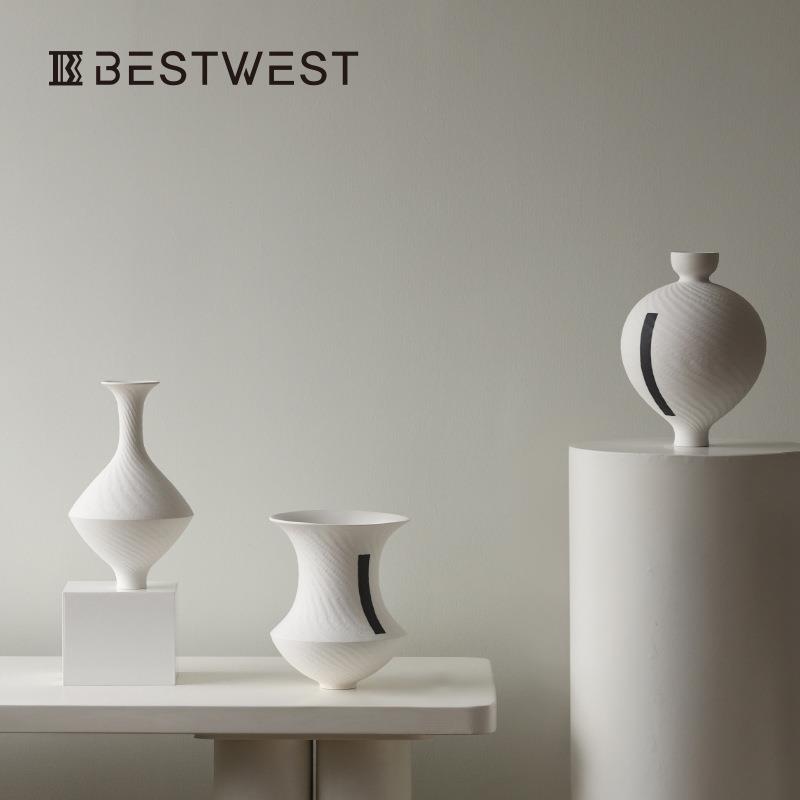 【折扣价】陶瓷花瓶客厅酒柜书架样板装饰摆件现代简约艺术插花瓶
