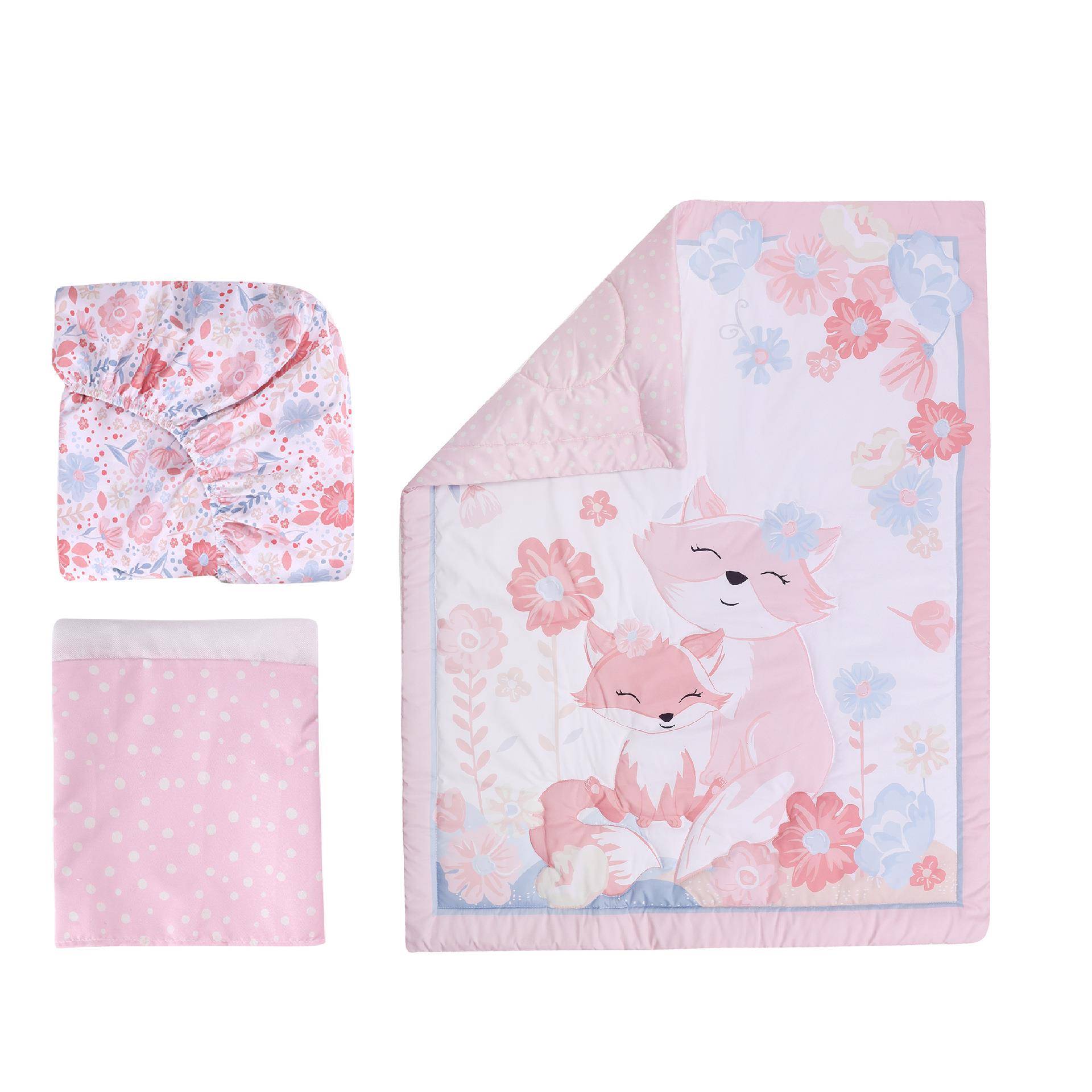 【折扣价】新生儿套装儿童被床笠单床裙婴幼儿床上用品三件套