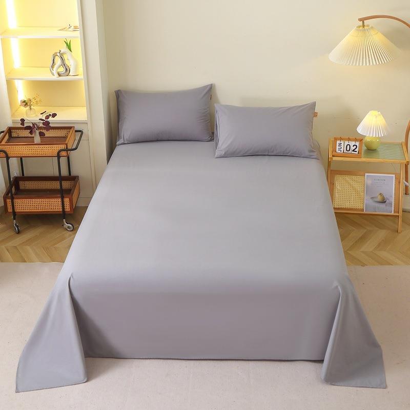 【折扣价】冬季加厚磨毛全棉床单单件简约学生宿舍单人床上用品双