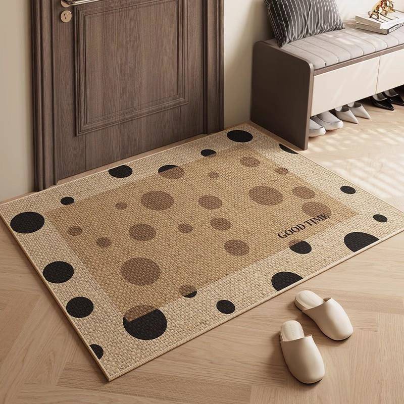 【折扣价】日式入户门地垫仿亚麻入户脚垫可裁剪门口卡通门垫原木