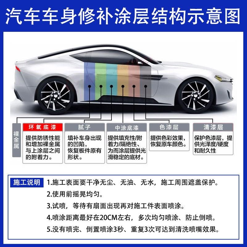 涂莲汽车修补漆环氧底漆自喷罐不锈钢镀锌管防锈防腐手喷漆金属漆