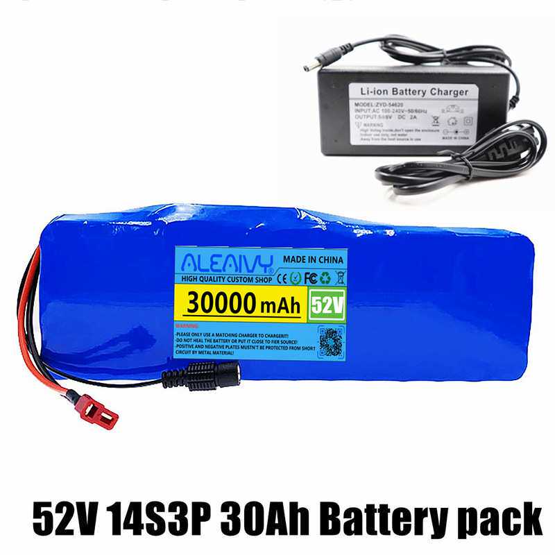 18650 电池组 52V 14S3P 30000mAh 1000W 锂电池跨境热销52V 30AH
