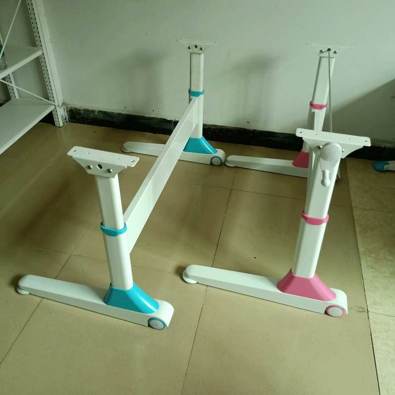 工厂直供学习桌办公桌手动手摇升降桌架钢架桌子腿升降器五金配件图片