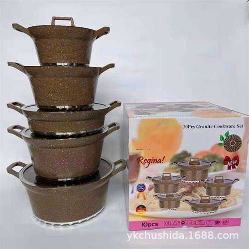 kitchen Aluminum nonstick granite cooking pot cookware sets