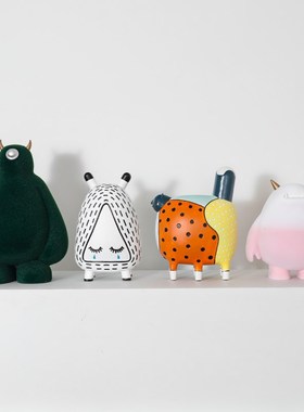 奶油风入户玄关卡通摆件客厅电视柜儿童房卧室卡通装饰乔迁女儿房