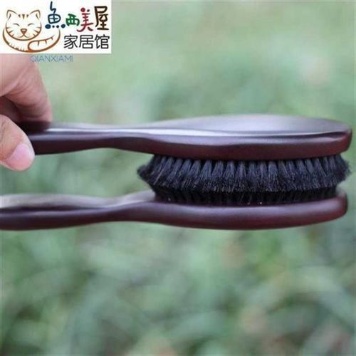 打鞋油鞋刷子 家用皮鞋刷软毛黑色鞋油刷子长柄衣刷猪鬃硬毛保养