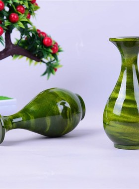 金丝楠阴沉木干花瓶中式古典简约插花实木摆件家居装饰品花艺摆设