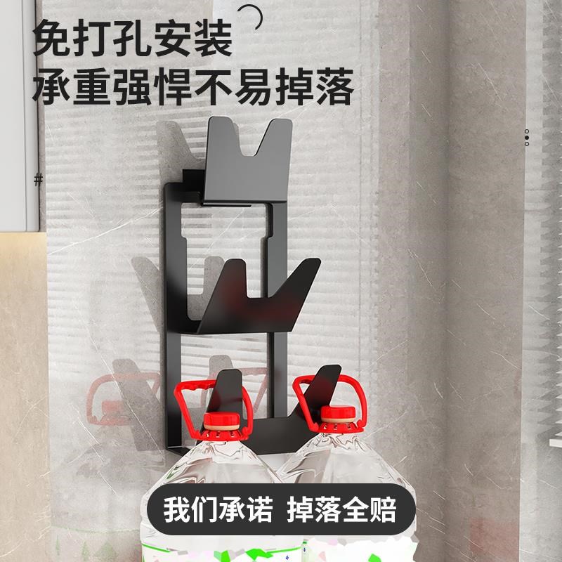 厨房免打孔放锅盖神器壁挂式带接水置物架挂砧板粘板菜板托架架子