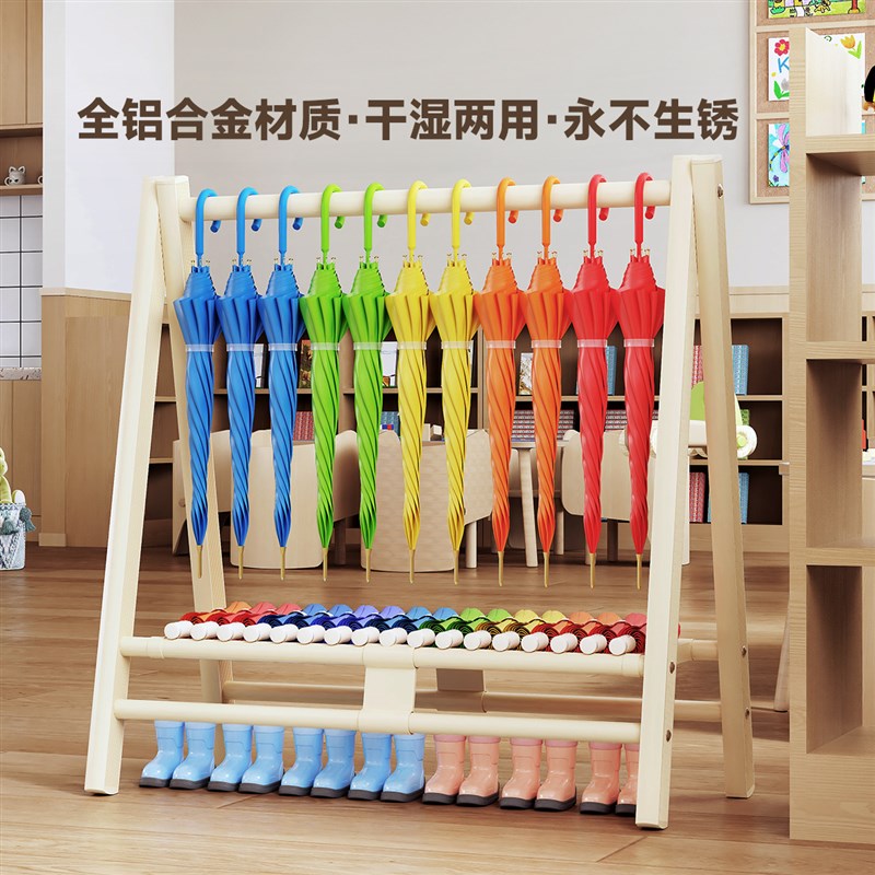 幼儿园矮款挂衣架儿童卧室落地式简易迷你小型衣架飘窗折叠衣帽架