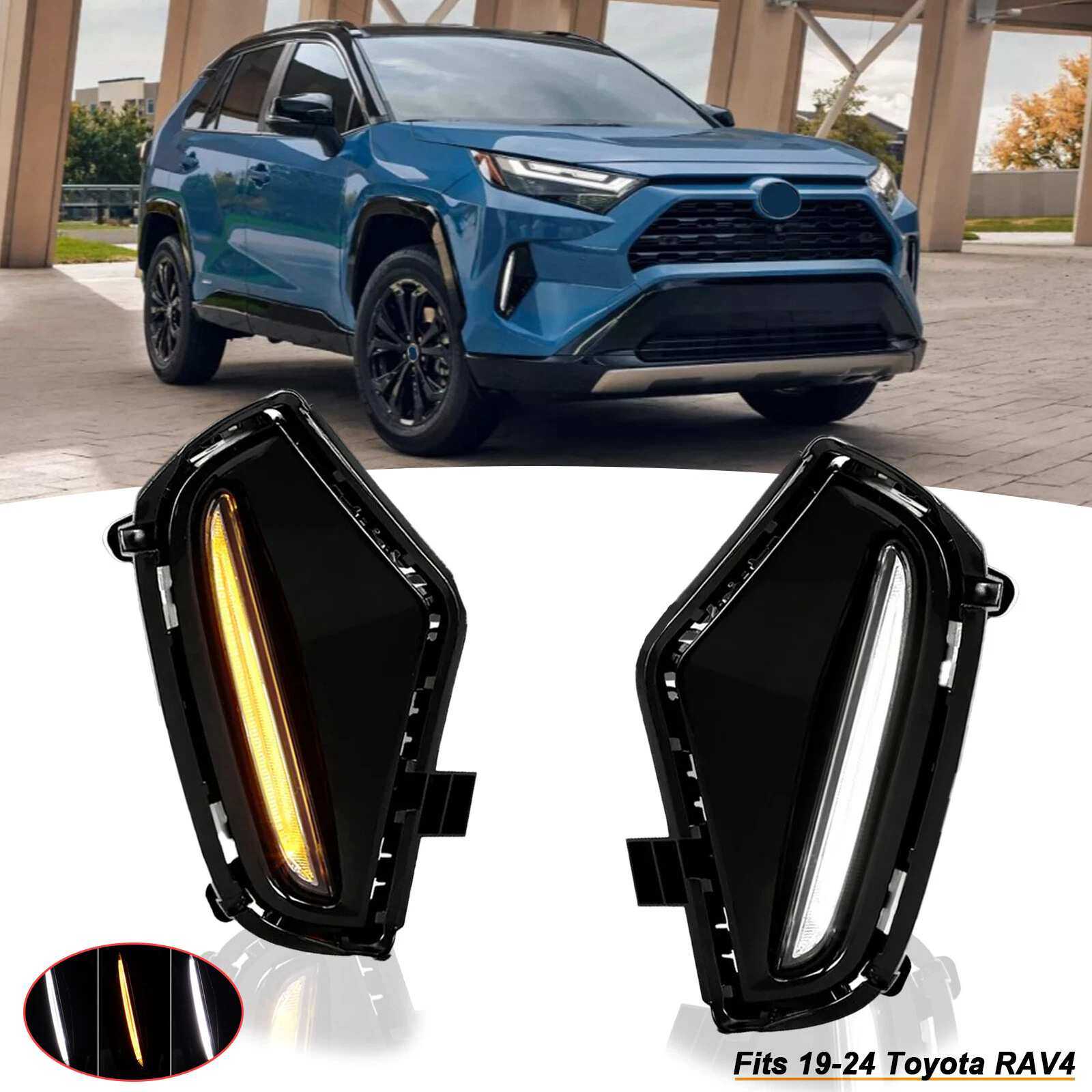 适用于2019~2025 丰田RAV4日行灯大灯RAV4雾灯流光