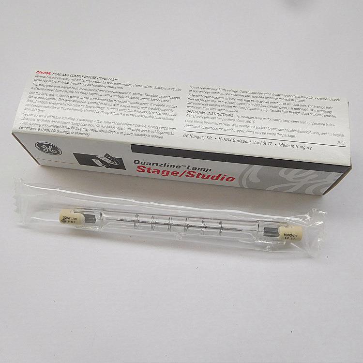 GE Q300T3/4CL 双端卤钨灯 GE 120V300W A光源对色灯箱用灯管