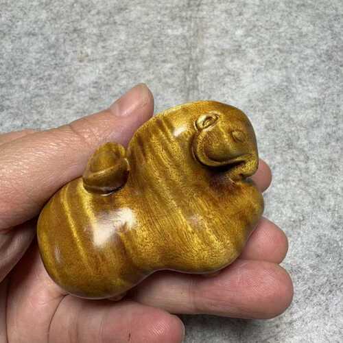 金丝楠木【马】满水波纹手把件文玩手把件唐马盘玩送礼