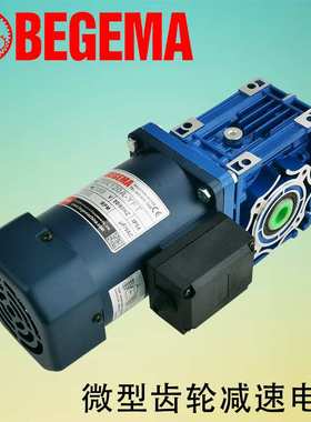 BEGEMA齿轮马达配蜗轮蜗杆减速箱120W小电机5IK120RGU-C减速器