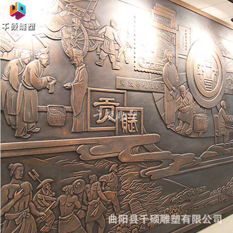 定制玻璃钢仿铜浮雕背景墙铸铜锻铜文化墙户外广场景观装饰