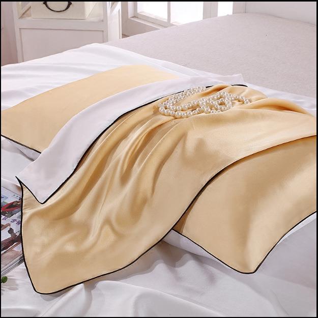 【折扣价】22姆米43*63CM单面真丝拼天丝多色100桑蚕丝丝绸真丝枕