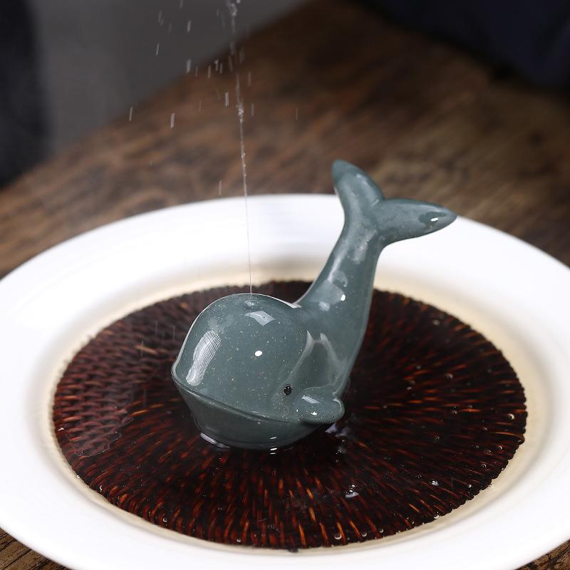 【折扣价】宜兴紫砂喷水茶宠紫砂鲸鱼精品可养创意紫砂茶宠茶台茶