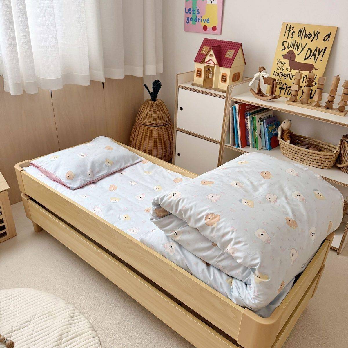 【折扣价】A类全棉幼儿园专用套件垫套款床单款三件套儿童午睡三